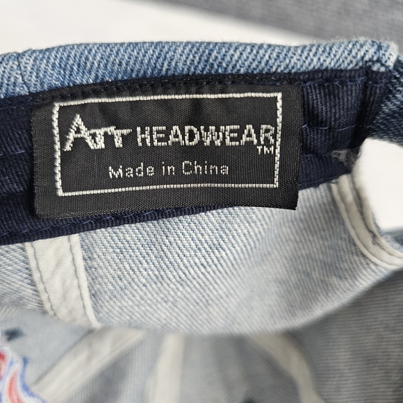 Vintage The World's Greatest Hamburgers FUDDRUCKERS Strapback Denim Hat Cap - Picture 8 of 10